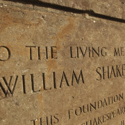 William Shakespeare written in stone