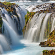 Detail of the Bruarfoss in Iceland