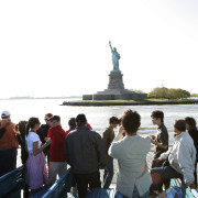 Group of people on a ferry